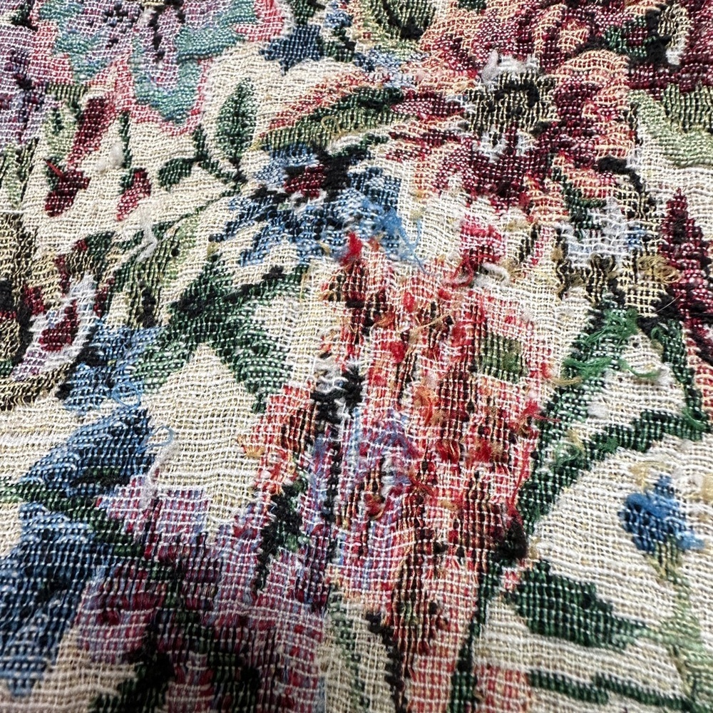 Free People Tapestry Boho Distressed Cropped Jacket - Picture 9 of 10
